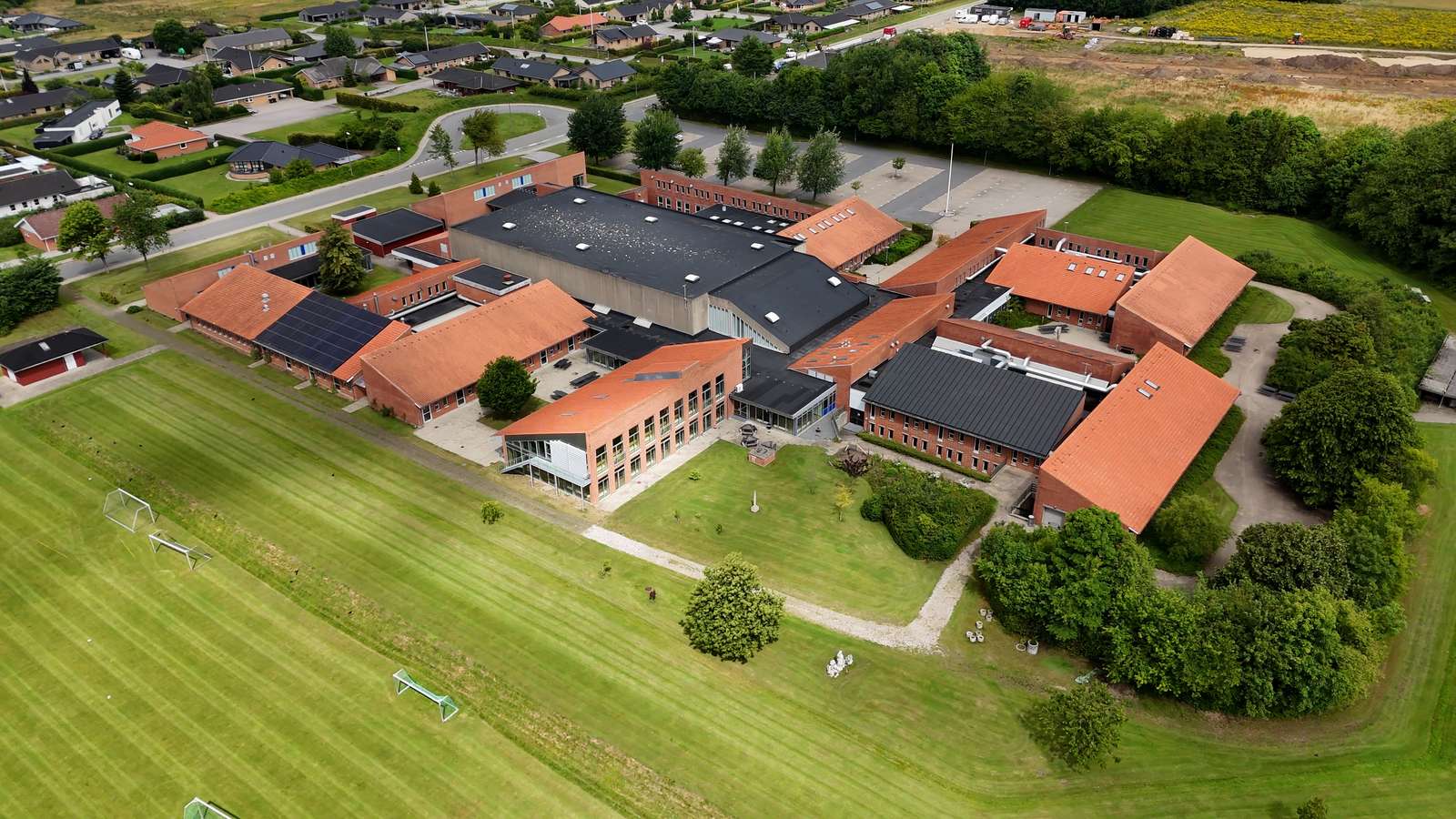 Tørring Gymnasium ovenfra